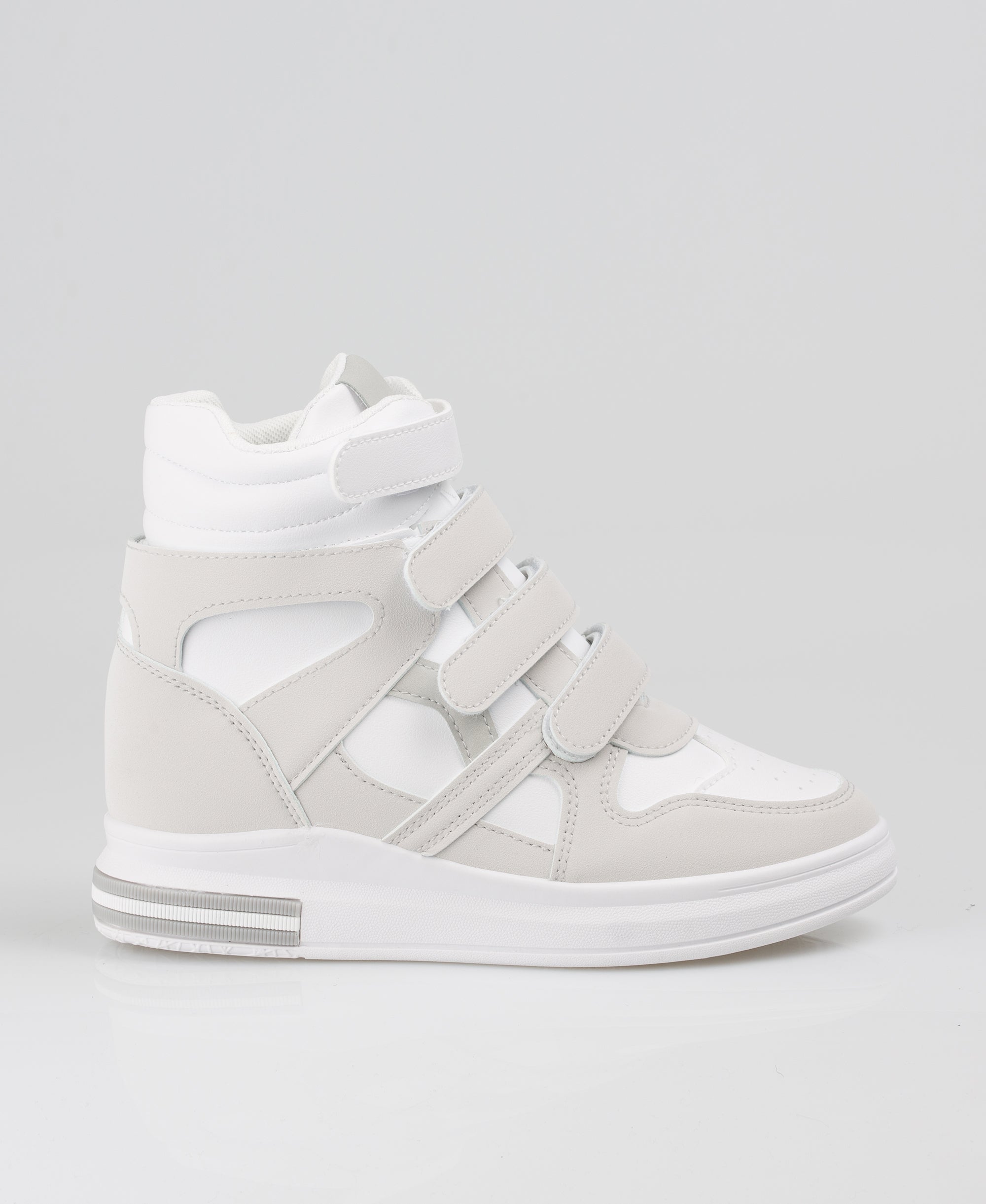 KRISP Colour Block High Top Velcro Fashion Trainers (15953)